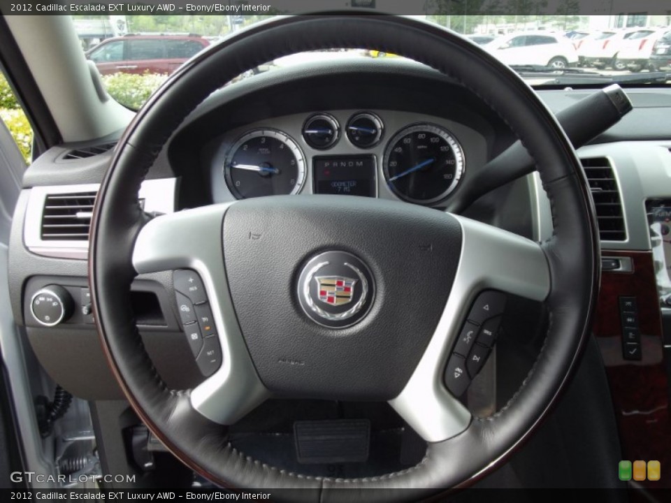 Ebony/Ebony Interior Steering Wheel for the 2012 Cadillac Escalade EXT Luxury AWD #62510479