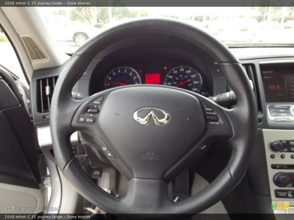 Stone Interior Steering Wheel for the 2008 Infiniti G 35 Journey Sedan #62511290