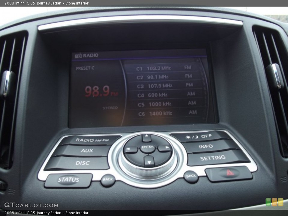 Stone Interior Controls for the 2008 Infiniti G 35 Journey Sedan #62511301