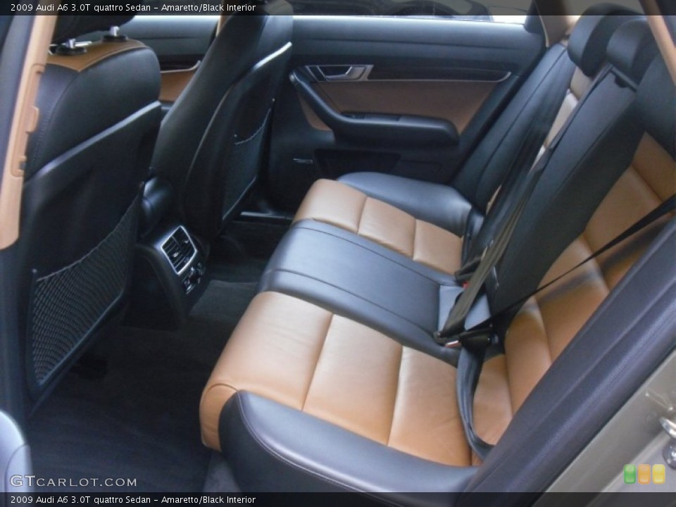 Amaretto/Black Interior Rear Seat for the 2009 Audi A6 3.0T quattro Sedan #62521828