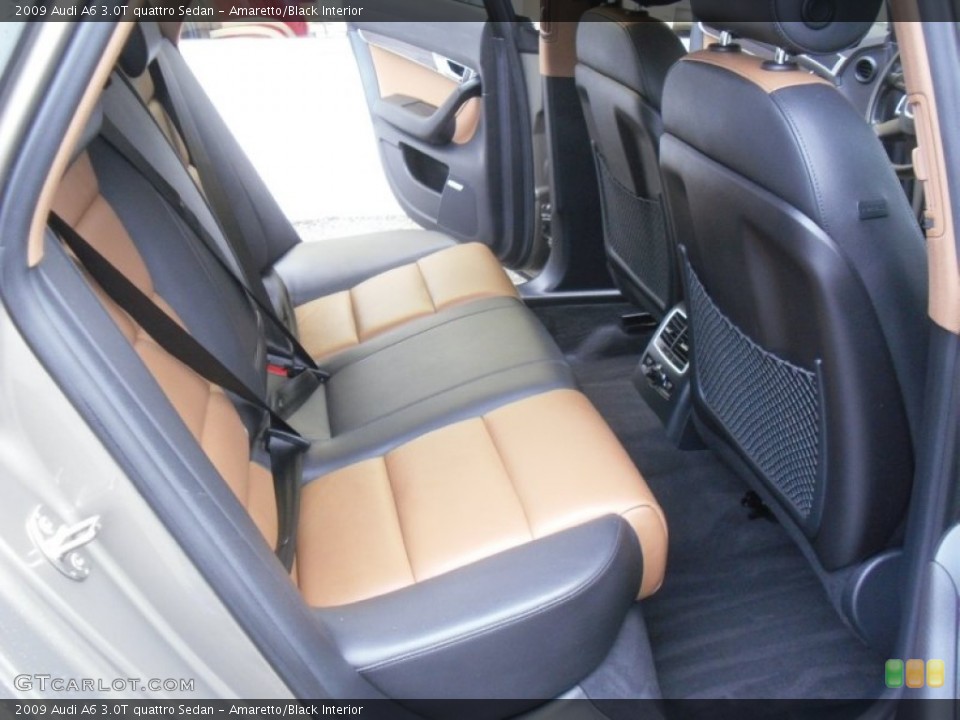 Amaretto/Black Interior Rear Seat for the 2009 Audi A6 3.0T quattro Sedan #62521837