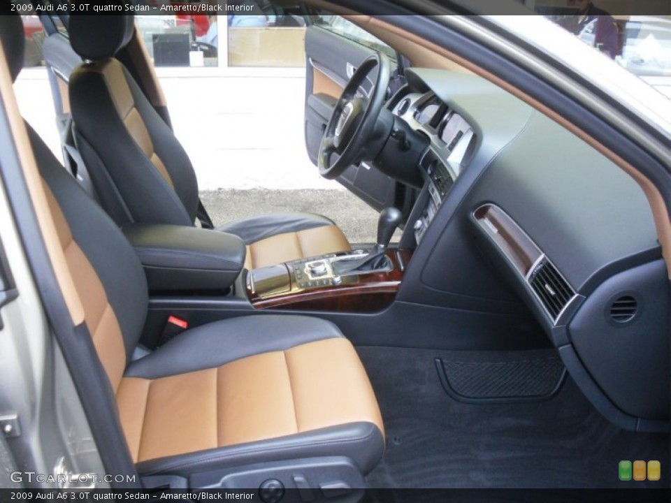 Amaretto/Black Interior Front Seat for the 2009 Audi A6 3.0T quattro Sedan #62521849