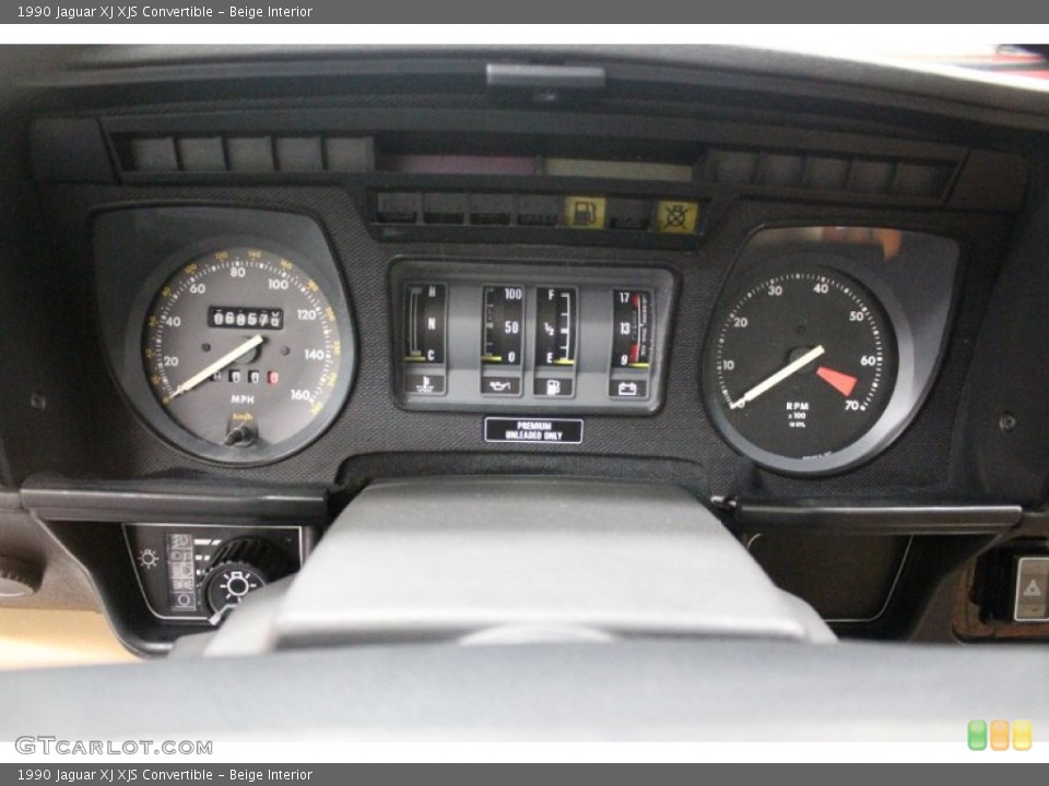 Beige Interior Gauges for the 1990 Jaguar XJ XJS Convertible #62523355