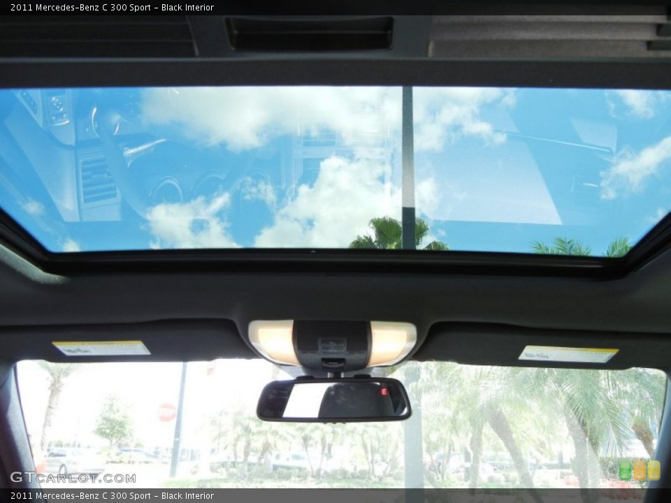 Black Interior Sunroof for the 2011 Mercedes-Benz C 300 Sport #62523742