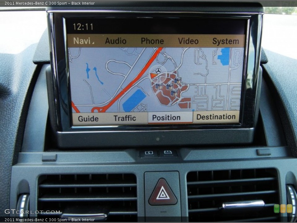Black Interior Navigation for the 2011 Mercedes-Benz C 300 Sport #62523788