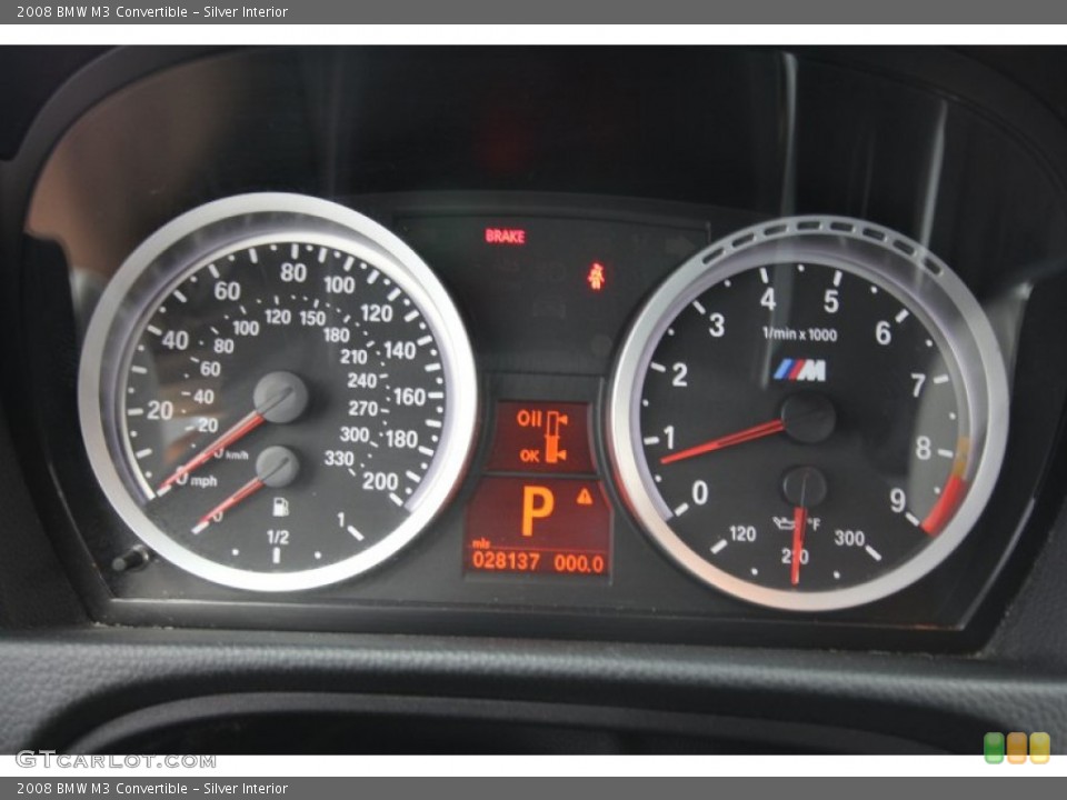 Silver Interior Gauges for the 2008 BMW M3 Convertible #62527186