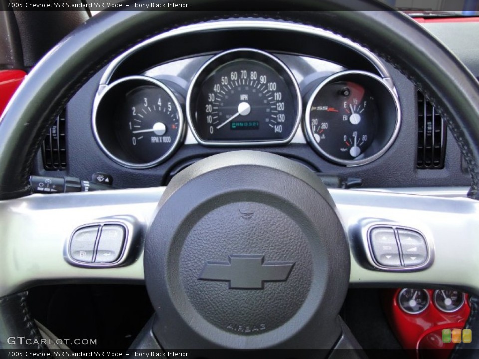 Ebony Black Interior Gauges for the 2005 Chevrolet SSR  #62528655