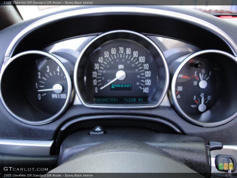 Ebony Black Interior Gauges for the 2005 Chevrolet SSR  #62528663