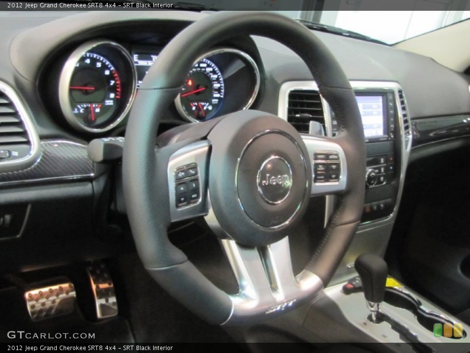 SRT Black Interior Steering Wheel for the 2012 Jeep Grand Cherokee SRT8 4x4 #62529443