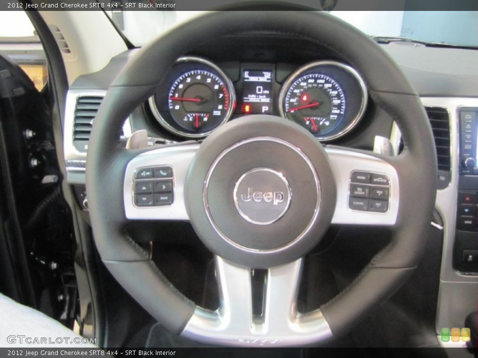 SRT Black Interior Steering Wheel for the 2012 Jeep Grand Cherokee SRT8 4x4 #62529449