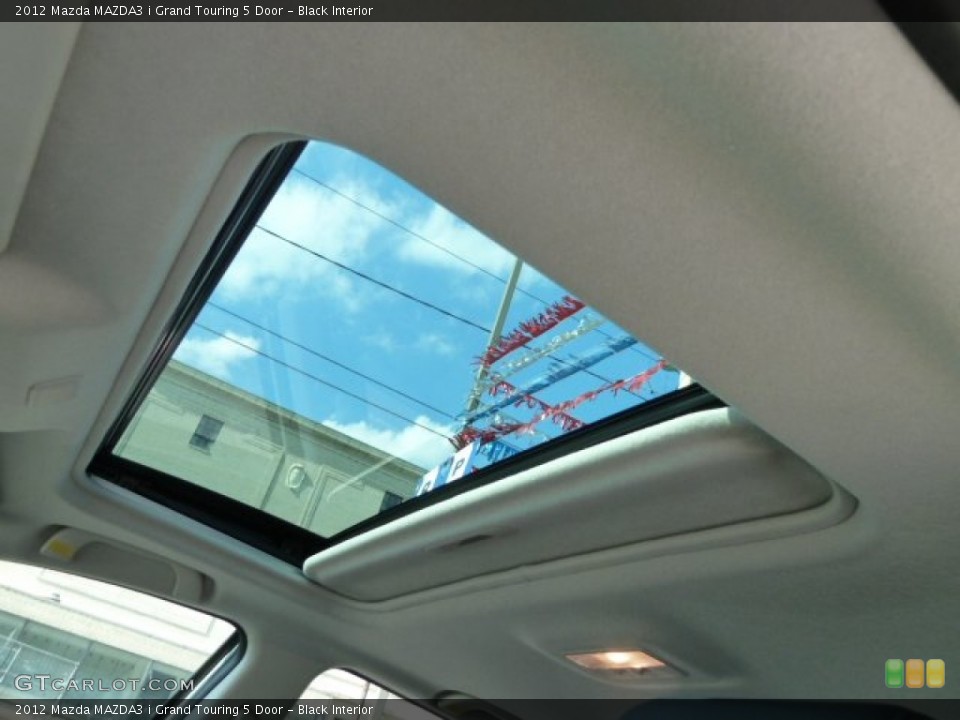 Black Interior Sunroof for the 2012 Mazda MAZDA3 i Grand Touring 5 Door #62531854