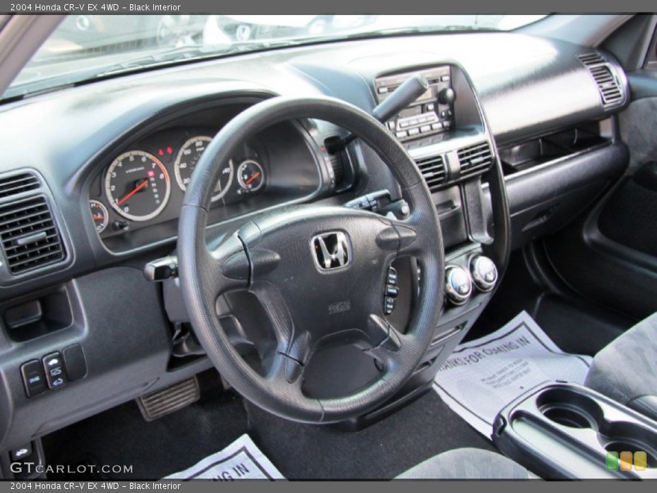 Black Interior Dashboard for the 2004 Honda CR-V EX 4WD #62533157