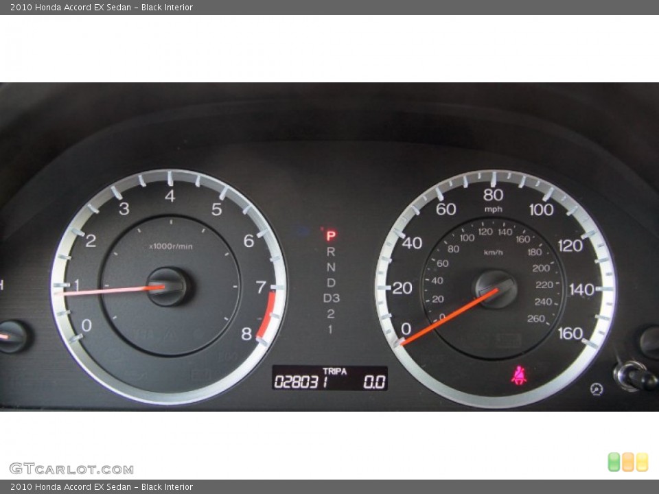 Black Interior Gauges for the 2010 Honda Accord EX Sedan #62533532