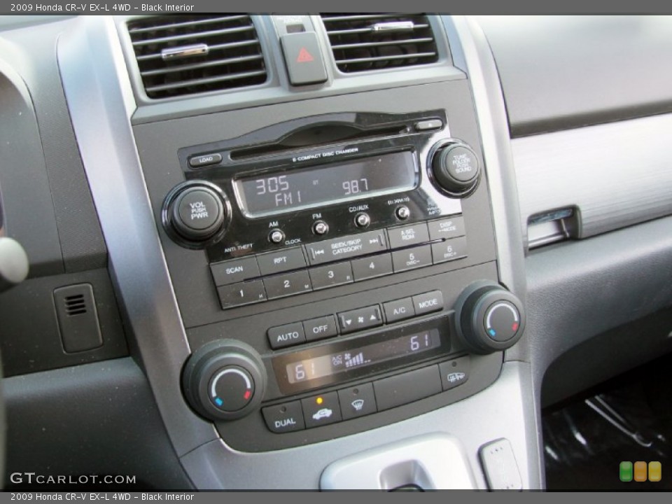 Black Interior Controls for the 2009 Honda CR-V EX-L 4WD #62533982