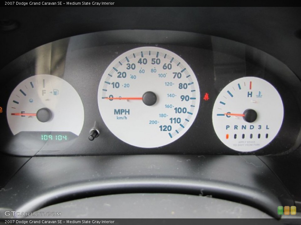 Medium Slate Gray Interior Gauges for the 2007 Dodge Grand Caravan SE #62534944