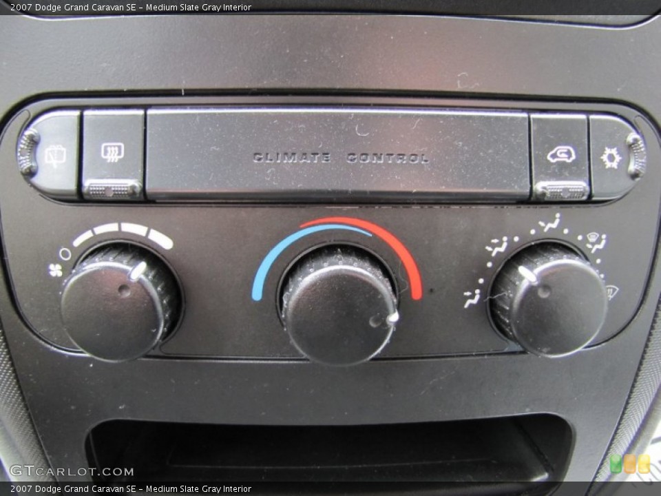 Medium Slate Gray Interior Controls for the 2007 Dodge Grand Caravan SE #62535034
