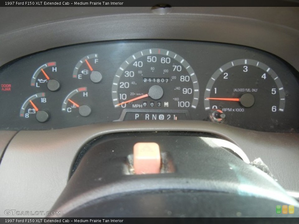 Medium Prairie Tan Interior Gauges for the 1997 Ford F150 XLT Extended Cab #62536269