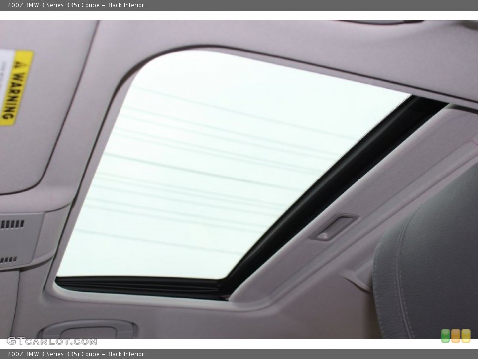 Black Interior Sunroof for the 2007 BMW 3 Series 335i Coupe #62536532