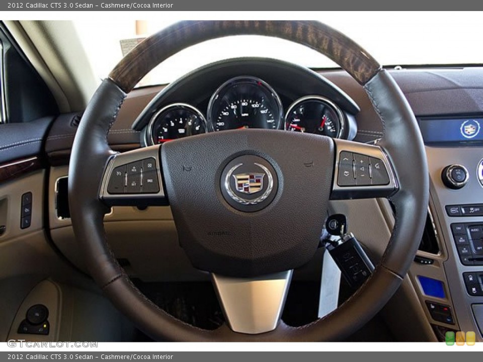 Cashmere/Cocoa Interior Steering Wheel for the 2012 Cadillac CTS 3.0 Sedan #62538364