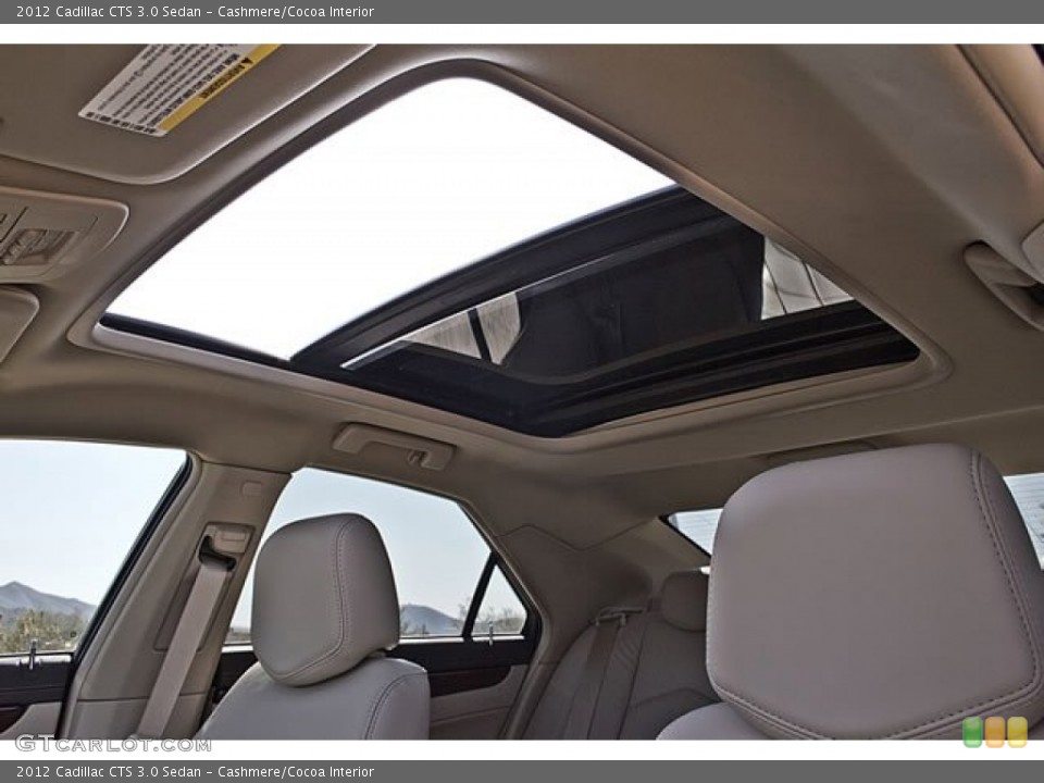 Cashmere/Cocoa Interior Sunroof for the 2012 Cadillac CTS 3.0 Sedan #62538415