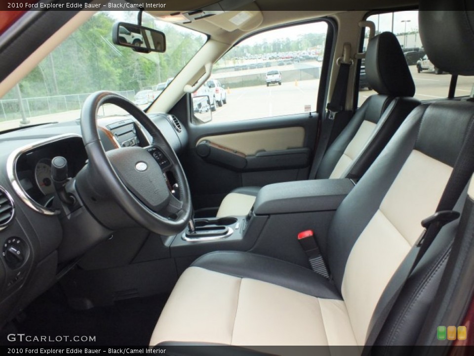 Black/Camel Interior Front Seat for the 2010 Ford Explorer Eddie Bauer #62539321