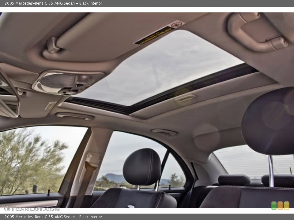 Black Interior Sunroof for the 2005 Mercedes-Benz C 55 AMG Sedan #62540281