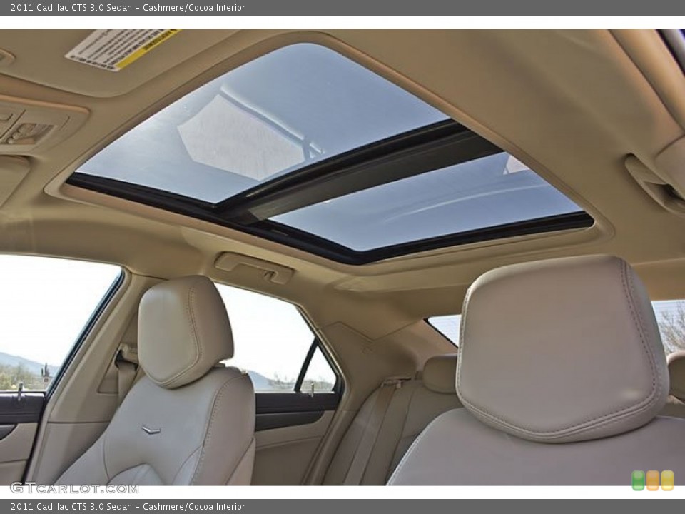 Cashmere/Cocoa Interior Sunroof for the 2011 Cadillac CTS 3.0 Sedan #62540473