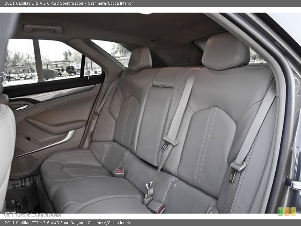 Cashmere/Cocoa Interior Rear Seat for the 2011 Cadillac CTS 4 3.6 AWD Sport Wagon #62540797
