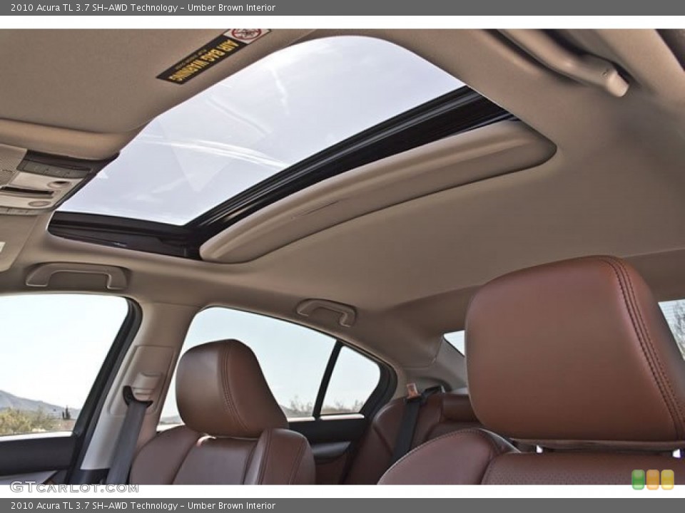 Umber Brown Interior Sunroof for the 2010 Acura TL 3.7 SH-AWD Technology #62542846