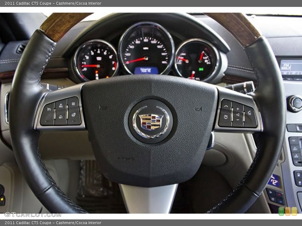 Cashmere/Cocoa Interior Steering Wheel for the 2011 Cadillac CTS Coupe #62543239
