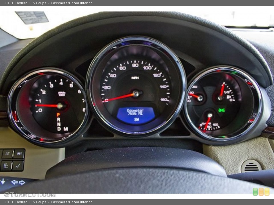 Cashmere/Cocoa Interior Gauges for the 2011 Cadillac CTS Coupe #62543248