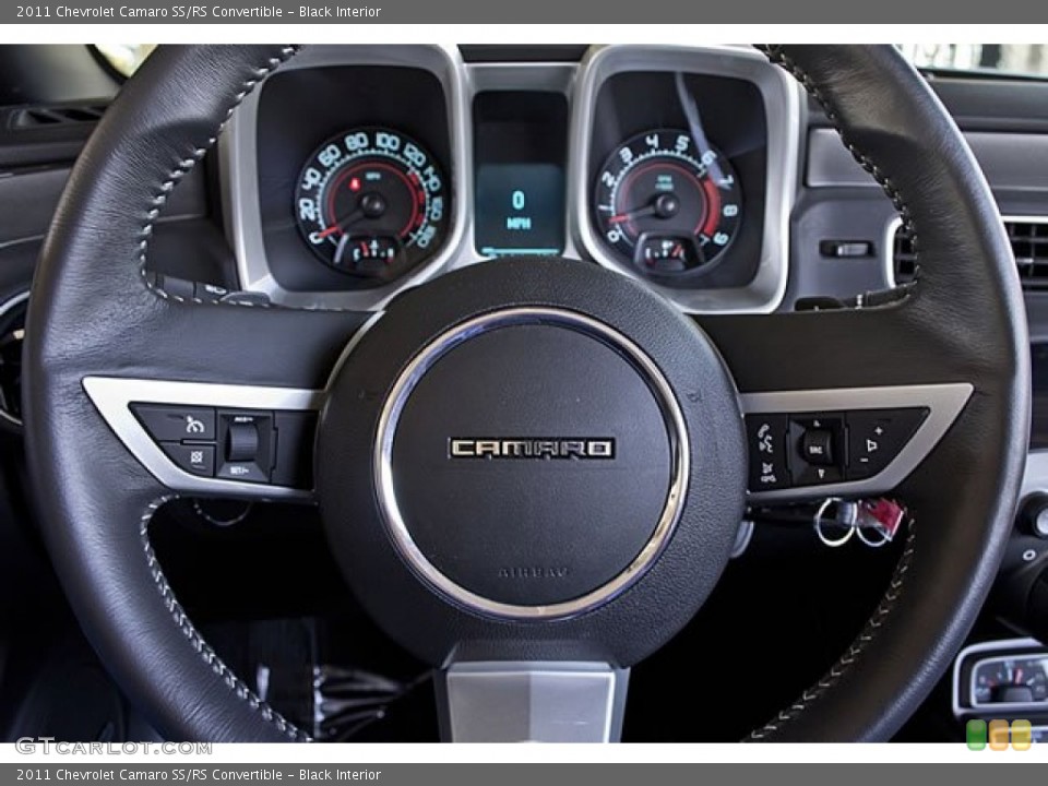 Black Interior Steering Wheel for the 2011 Chevrolet Camaro SS/RS Convertible #62543512