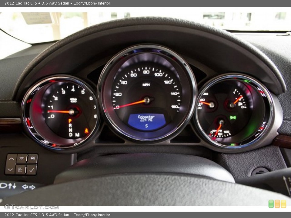 Ebony/Ebony Interior Gauges for the 2012 Cadillac CTS 4 3.6 AWD Sedan #62543737