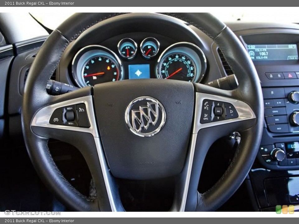 Ebony Interior Steering Wheel for the 2011 Buick Regal CXL #62546052