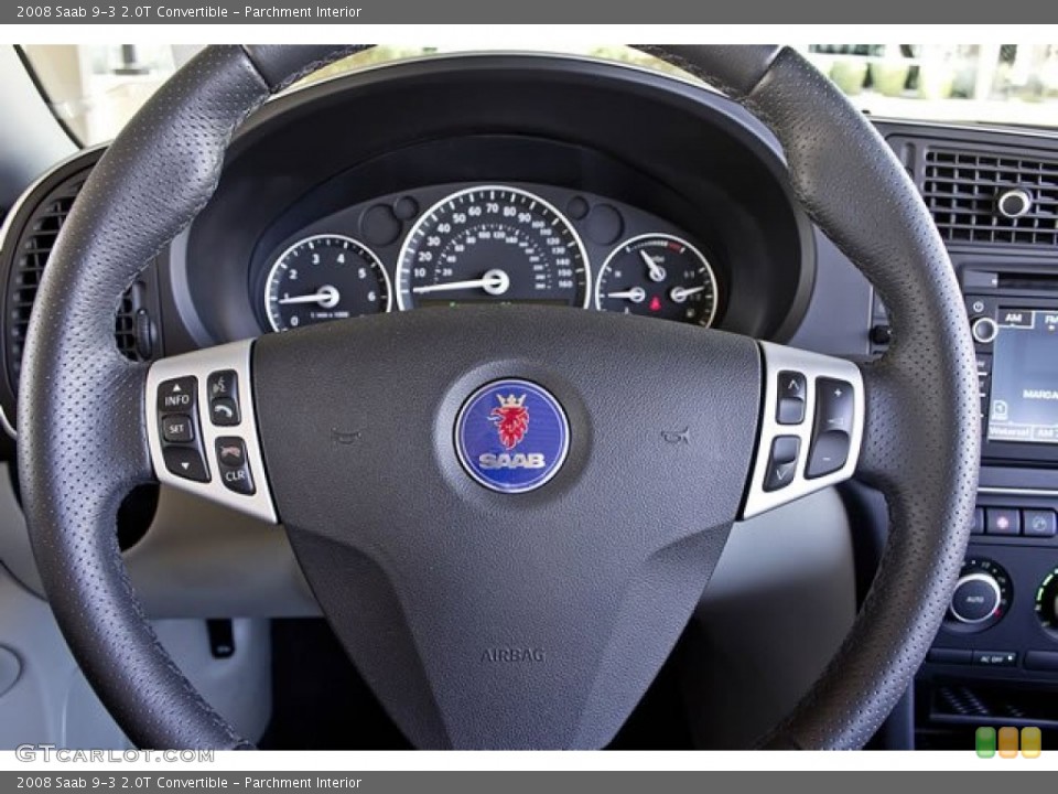 Parchment Interior Steering Wheel for the 2008 Saab 9-3 2.0T Convertible #62546776