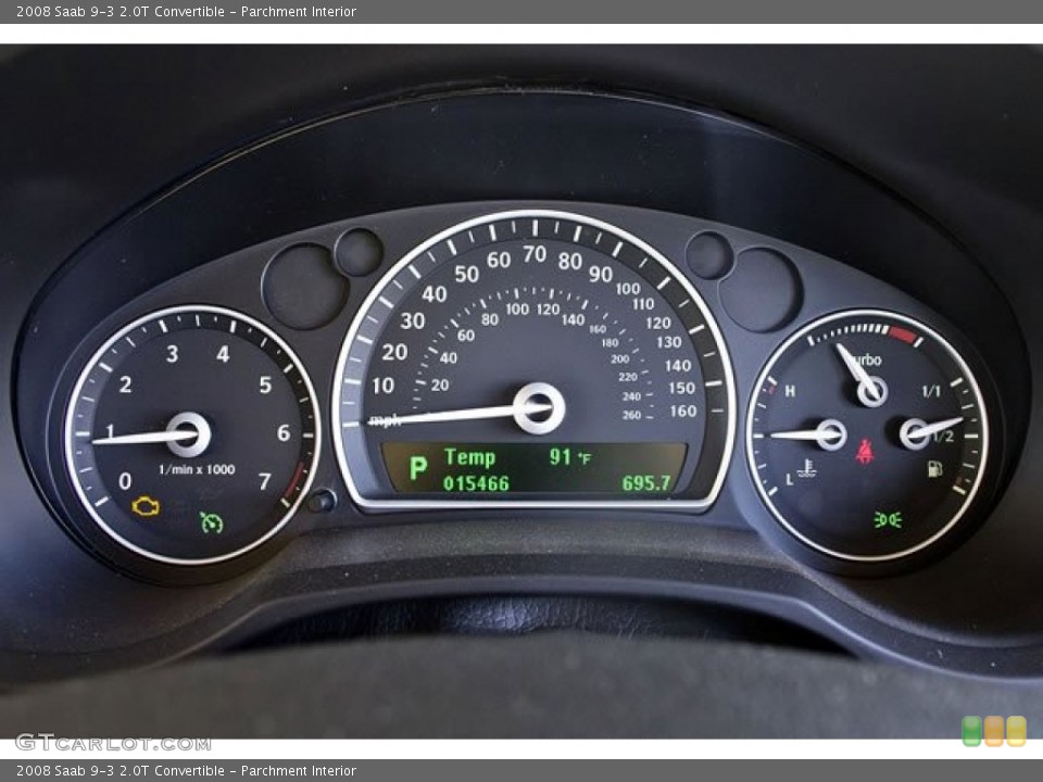 Parchment Interior Gauges for the 2008 Saab 9-3 2.0T Convertible #62546791