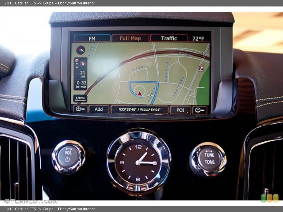 Ebony/Saffron Interior Navigation for the 2011 Cadillac CTS -V Coupe #62547187