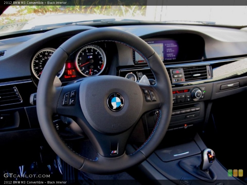 Black Interior Steering Wheel for the 2012 BMW M3 Convertible #62549026