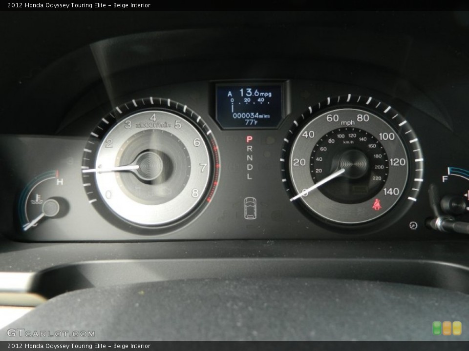 Beige Interior Gauges for the 2012 Honda Odyssey Touring Elite #62552459
