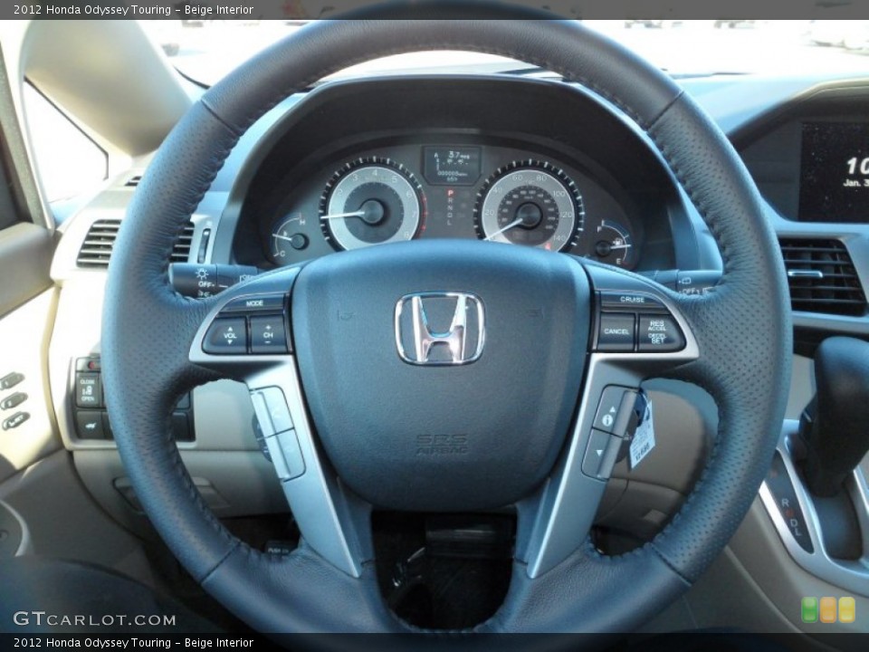 Beige Interior Steering Wheel for the 2012 Honda Odyssey Touring #62552683