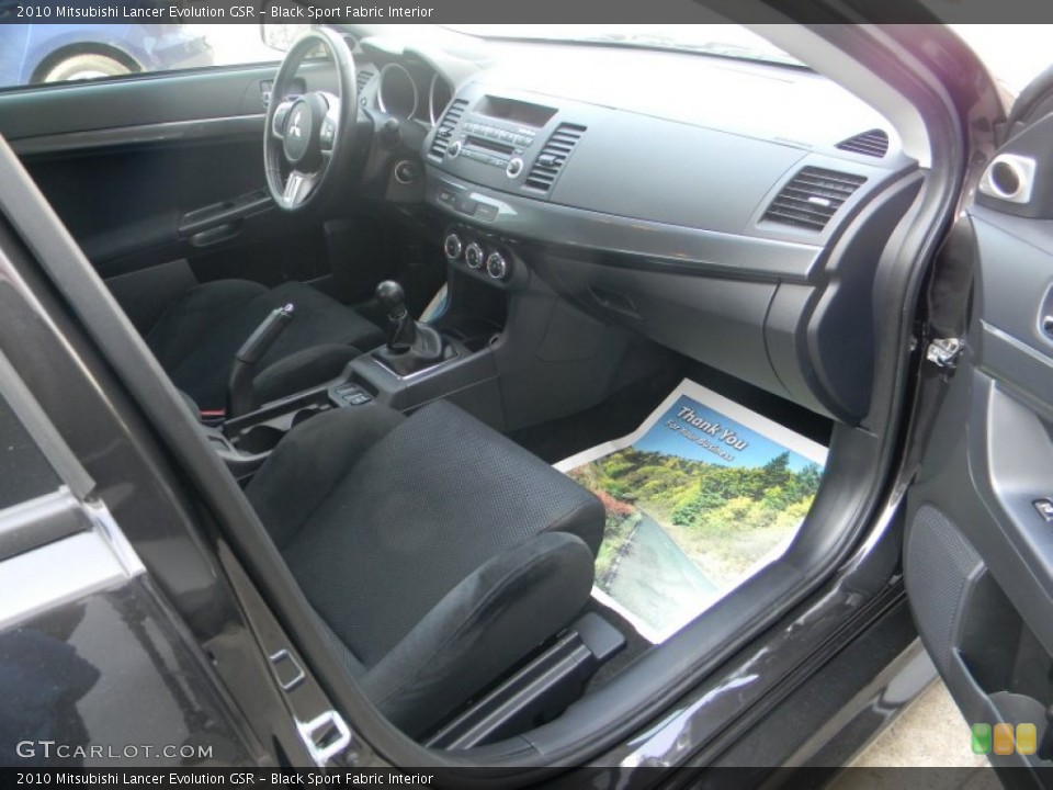 Black Sport Fabric Interior Photo for the 2010 Mitsubishi Lancer Evolution GSR #62553661