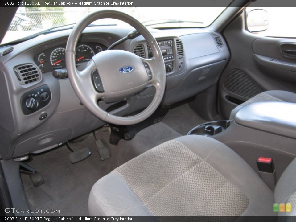 Medium Graphite Grey Interior Prime Interior for the 2003 Ford F150 XLT Regular Cab 4x4 #62556378