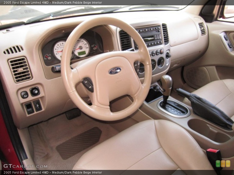 Medium/Dark Pebble Beige Interior Dashboard for the 2005 Ford Escape Limited 4WD #62557251