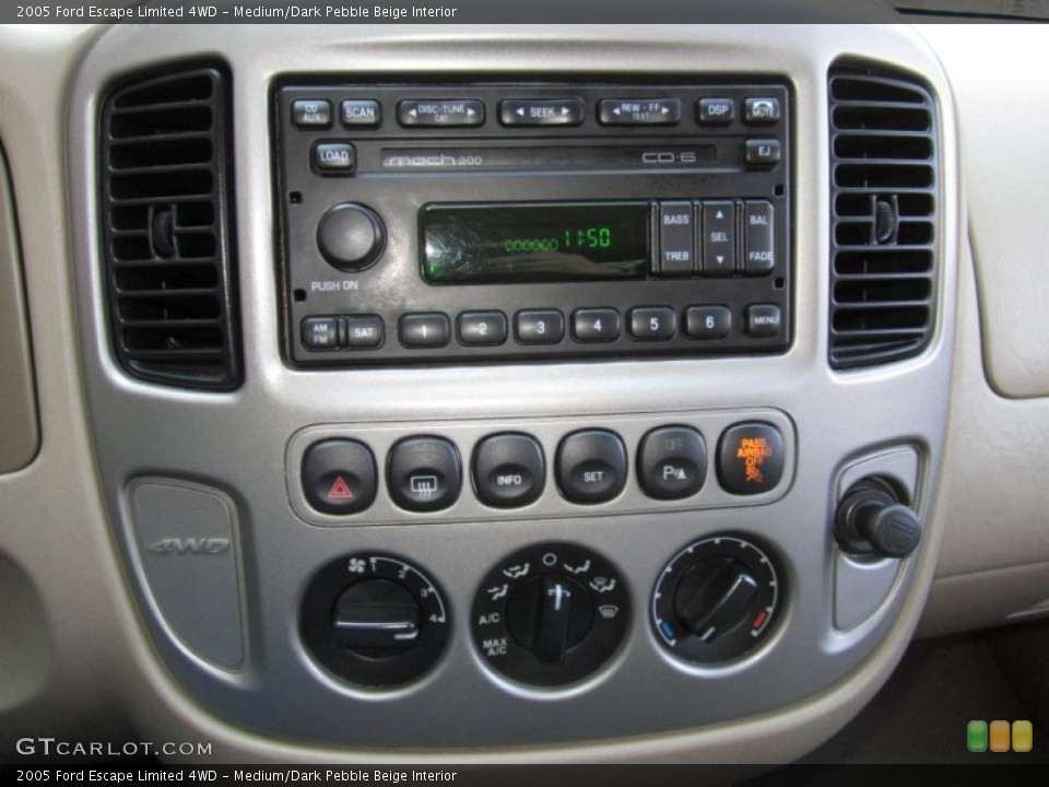 Medium/Dark Pebble Beige Interior Controls for the 2005 Ford Escape Limited 4WD #62557285