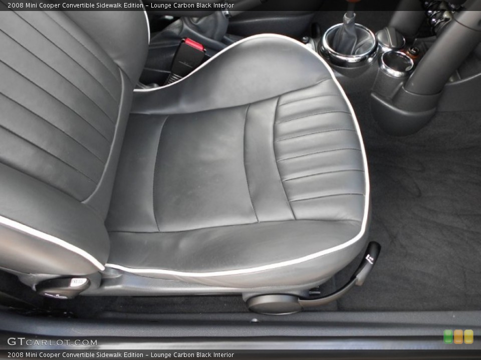 Lounge Carbon Black Interior Front Seat for the 2008 Mini Cooper Convertible Sidewalk Edition #62557972