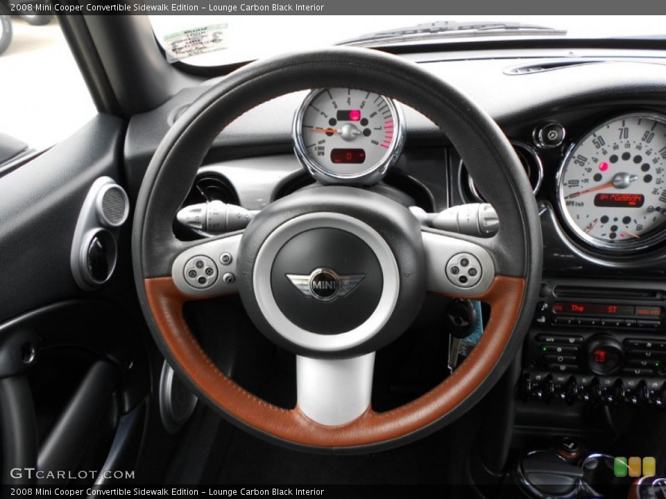 Lounge Carbon Black Interior Steering Wheel for the 2008 Mini Cooper Convertible Sidewalk Edition #62557999