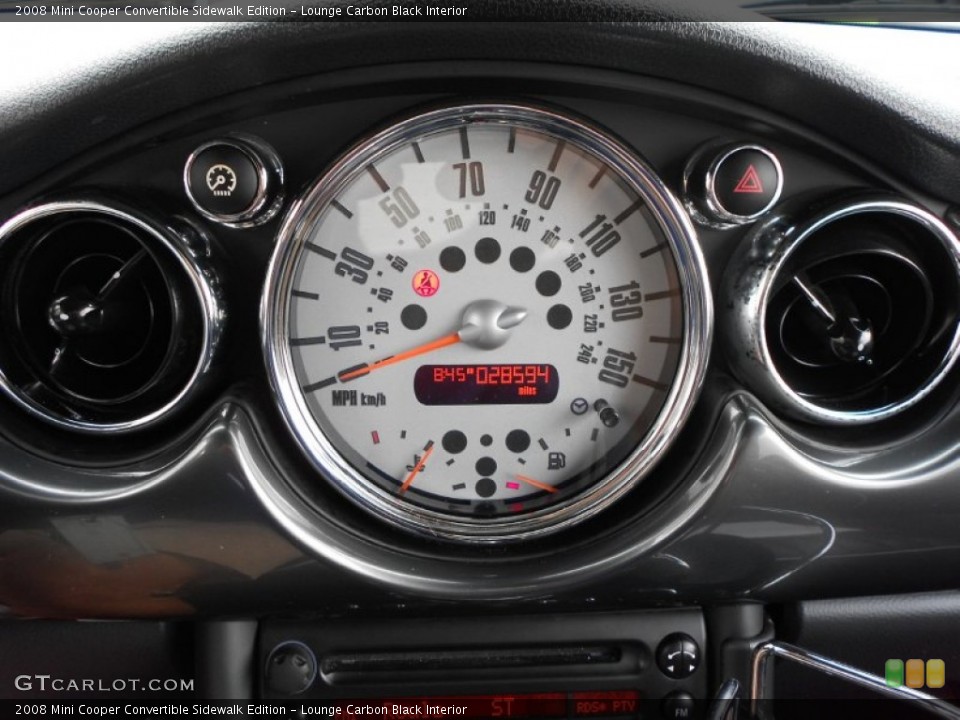 Lounge Carbon Black Interior Gauges for the 2008 Mini Cooper Convertible Sidewalk Edition #62558044