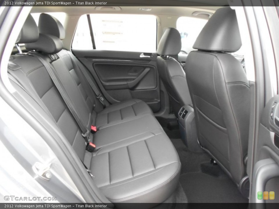 Titan Black Interior Rear Seat for the 2012 Volkswagen Jetta TDI SportWagen #62558683