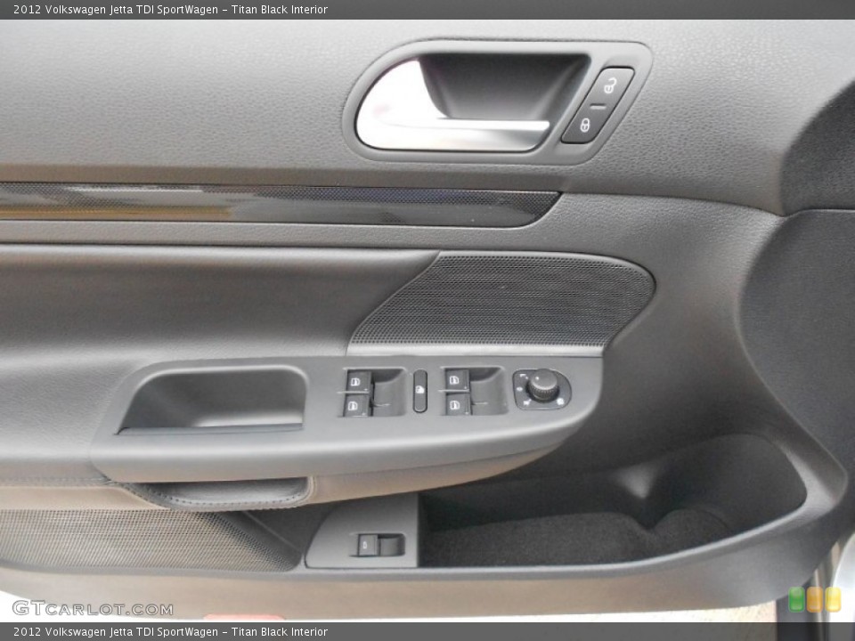 Titan Black Interior Controls for the 2012 Volkswagen Jetta TDI SportWagen #62558746