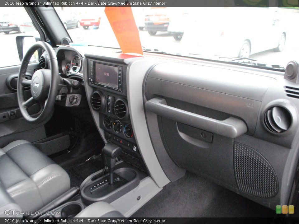 Dark Slate Gray/Medium Slate Gray Interior Dashboard for the 2010 Jeep Wrangler Unlimited Rubicon 4x4 #62558824